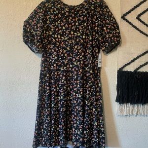 Black floral dress